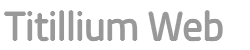Font Titillium Web
